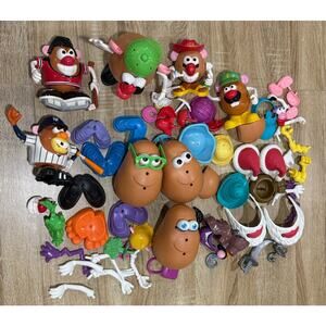 Mr & Mrs Potato Head Huge Mixed Lot With Accessories, Hockey, Baseball, Santa